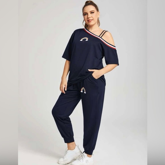 SHEIN Rainbow Sweatsuit - Picture 1 of 6